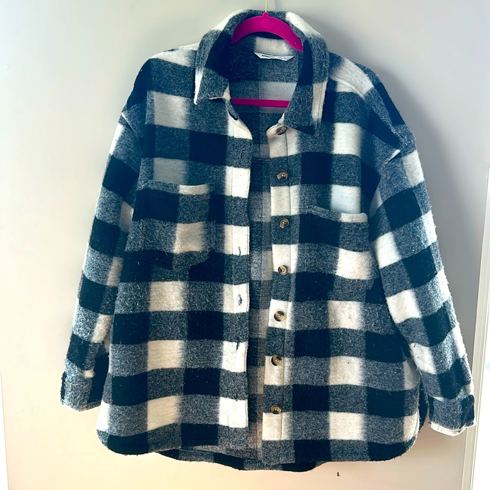 Sonoma Plaid Sweater Jacket